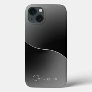 Titanium silver Stainless Steel Print iphone 15 iPhone 13 Case