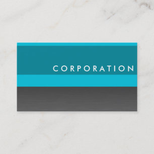 Titanium & turquoise professional business card