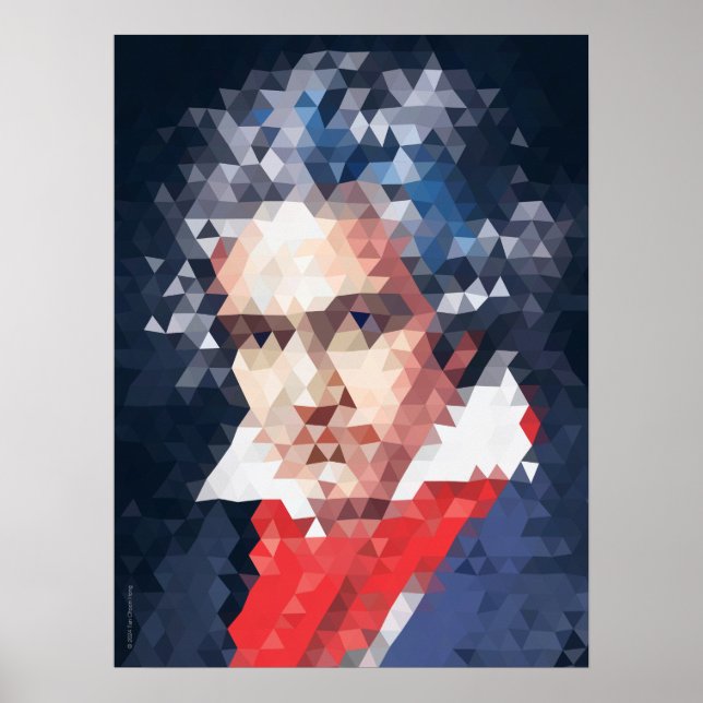 Titans of Music: Beethoven Poster (Low poly) (Front)