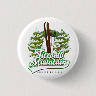 Titcomb Mountain Farmington Maine Ski  3 Cm Round Badge
