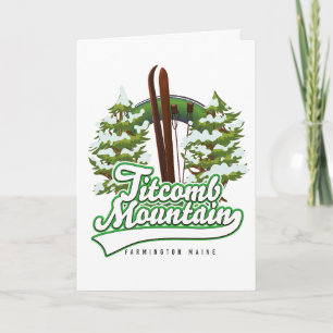 Titcomb Mountain Farmington Maine Ski Holiday Card