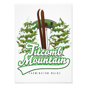 Titcomb Mountain Farmington Maine Ski Photo Print