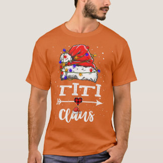 Titi Claus Christmas Light Pajama Family Matching  T-Shirt