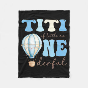 Titi of Little Mr Onederful 1st Birthday Boy Air Fleece Blanket