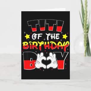 Titi Of The Birthday Boy Shirt Matching Fun Aunt & Card