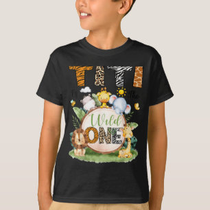 Titi of The Wild One Ft Birthday Boy le Safari T-Shirt
