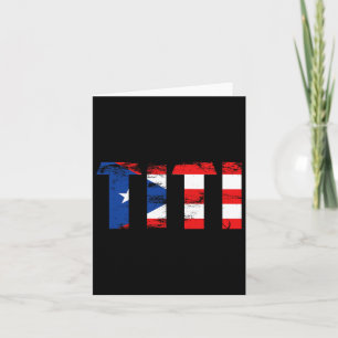 Titi Puerto Rico Flag Pride Mothers Day Puerto Ric Card