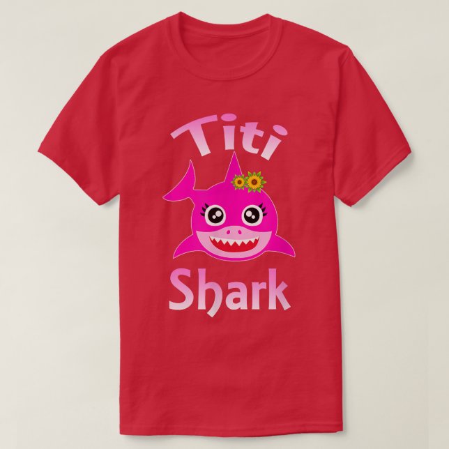 Titi Shark Funny Puerto Rican Aunt  T-Shirt (Design Front)