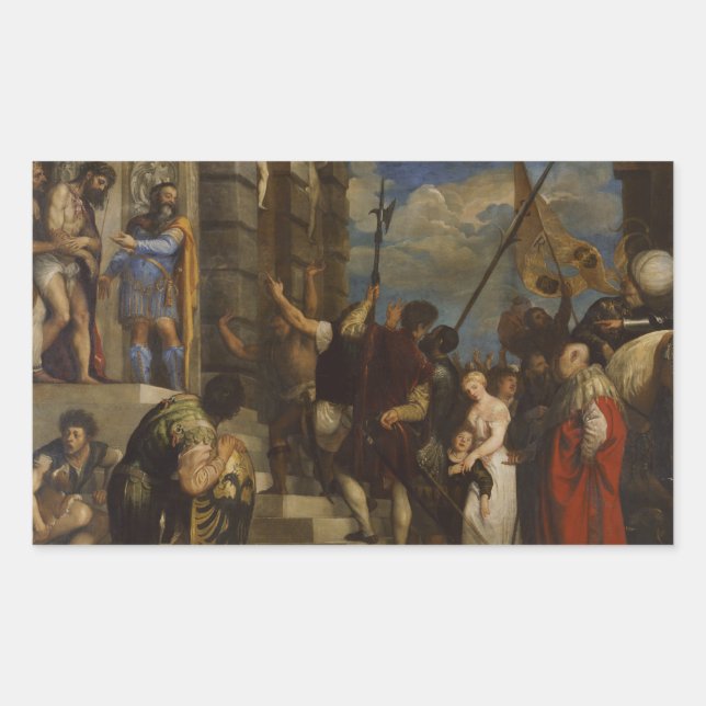 Titian - Ecce Homo Rectangular Sticker (Front)