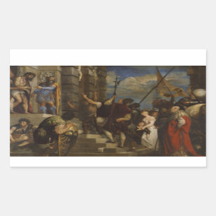 Titian - Ecce Homo Rectangular Sticker