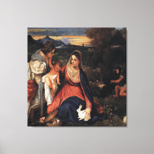 Titian / The Virgin of the Rabbit / 1530 / Canvas Print