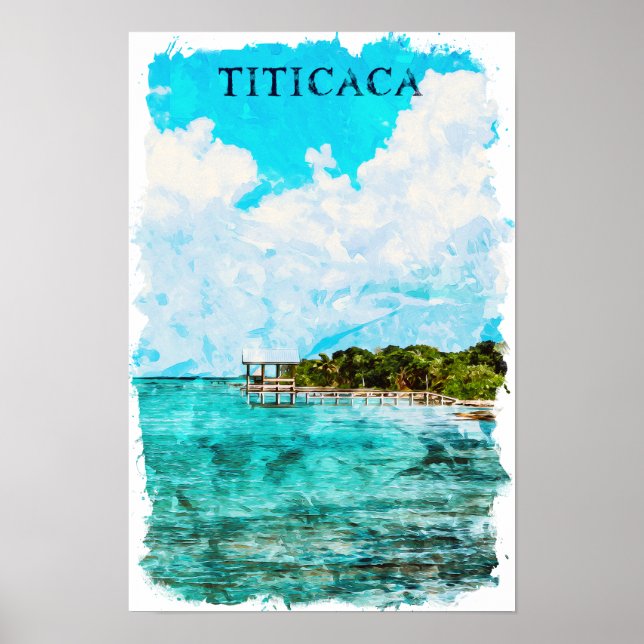 Titicaca Lake View Travel Poster (Front)