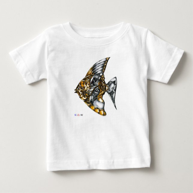 Title 00002 "Machine Fish" Baby T-shirt (Front)