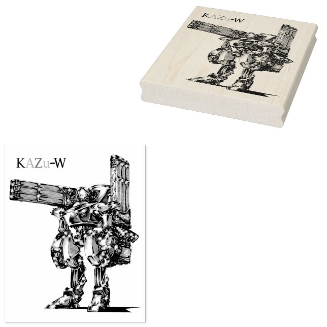 Title 00010 "High Output Particle Gun Three Series Rubber Stamp (Stamped)