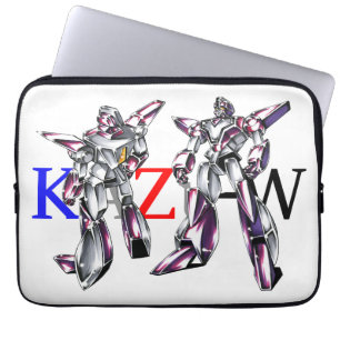 Title 00012 "Hero Robot Basic Body" Laptop Sleeve