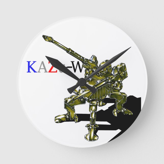 Title 00013 "Quadruped Artillery" Round Clock (Front)