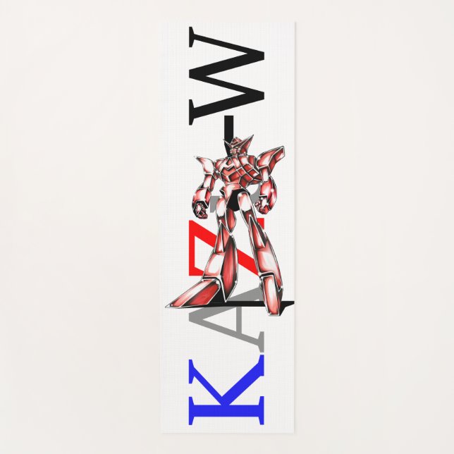 Title: 00016 "Ace Robot" Yoga Mat (Front)