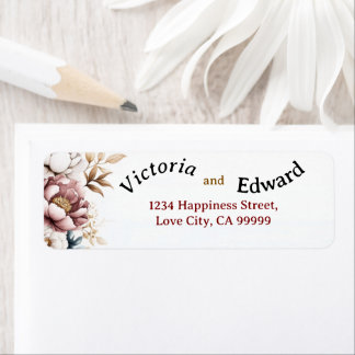 Title (50): Victorian Peony Luxe Envelope Address
