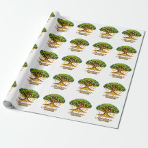 Title  Abundance Money Tree Wrapping Paper Roll
