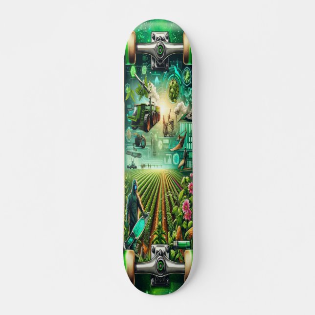  Title: "Agritech Fields Deck" Skateboard (Front)