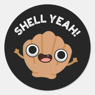 title_black Dark BG Classic Round Sticker