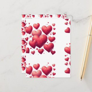 Title: Crimson Hearts & Red Romance Postcard