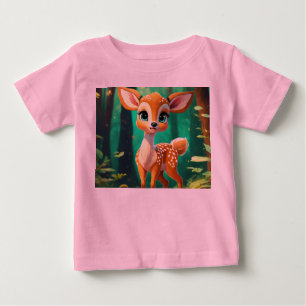 Title: "Curious Red Deer T-Shirt Design T-Shirt