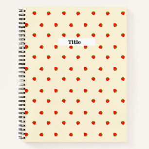 Title Custom Strawberry (Ivory)   Notebook