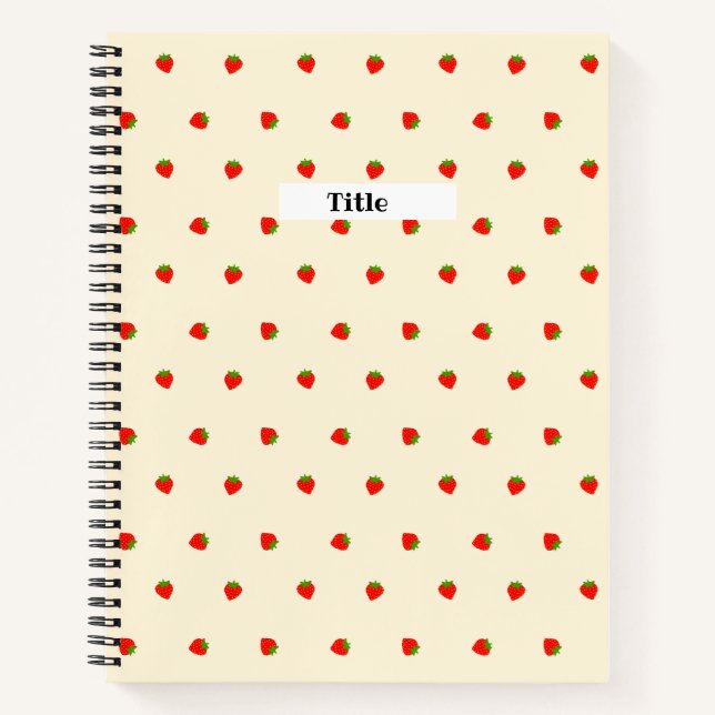 Title Custom Strawberry Notebook (Front)