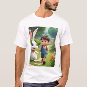 Title Cute Cartoon Character T-Shirt Fun Graphic*