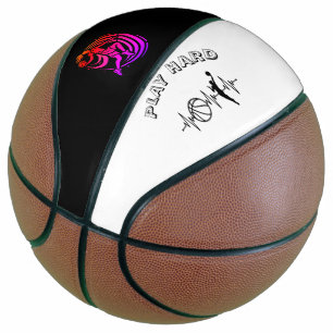 Title: Dynamic Female Basketball Silhouette Logo