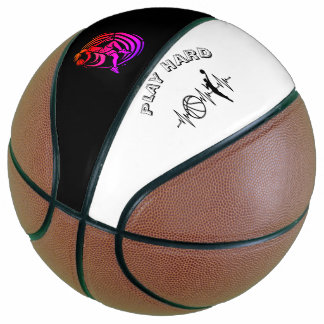 Title: Dynamic Female Basketball Silhouette Logo