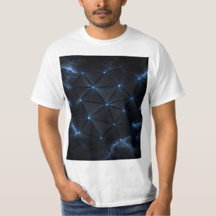 Title  Electric Neon Grid Men’s T-Shirt   Futurist