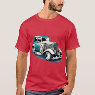 Title Elegant Vintage 1920s Car Illustration retro T-Shirt