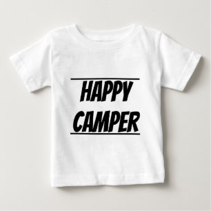Title: Happy Camper Funny Camping Outdoor Adventur Baby T-Shirt