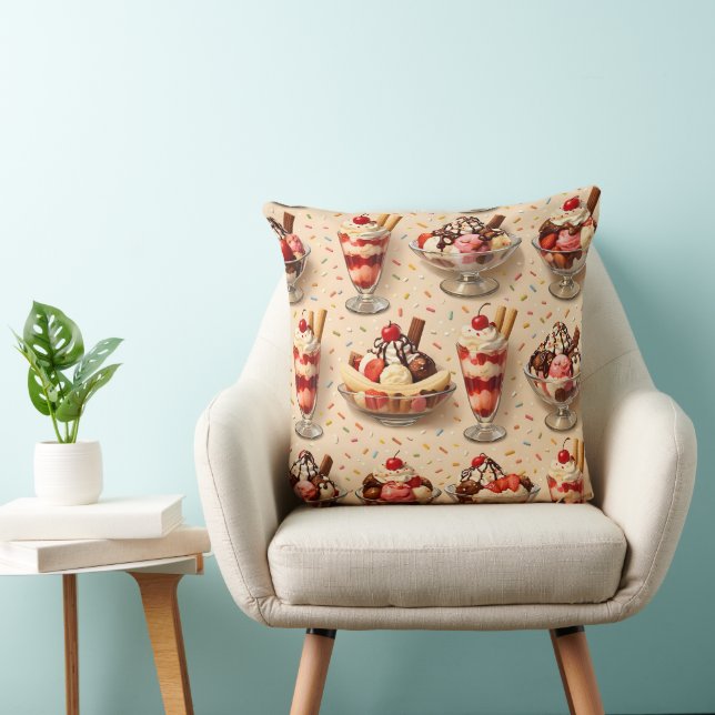 Title indulgence ice cream sundae and banana split cushion (Chair)