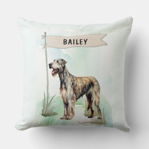 Title:
Irish Wolfhound Watercolor Personalised Dog Cushion
