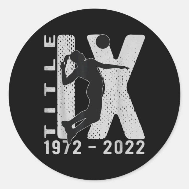 Title IX th Anniversary US Education Amendments Vo Classic Round Sticker (Front)