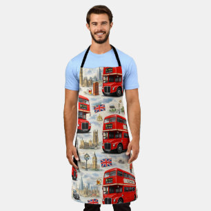 Title London Heritage iconic red double-decker bus Apron