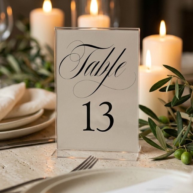 Title Minimalist Wedding Table Number | Elegant  (Creator Uploaded)