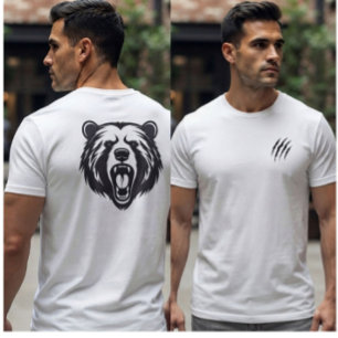 Title: Modern Grizzly Bear Claw Marks Graphic T-Sh T-Shirt