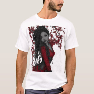 Title: Mystic Red Beauty T-Shirt – Artistic Fashio