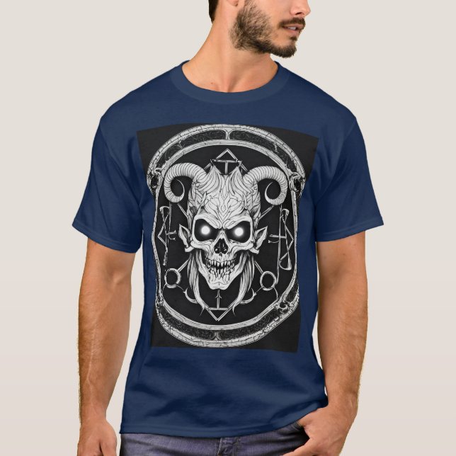 Title: "Nightmare Devil Horror T-Shirt" T-Shirt (Front)