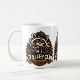 Title: No Sleep Club Coffee After Dark Racoon Mug