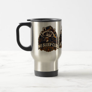 Title: No Sleep Club Coffee After Dark Racoon Travel Mug