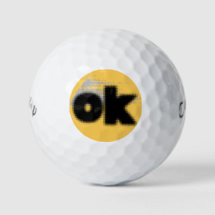 Title: "OK Vibes – Simple & Bold" Golf Balls