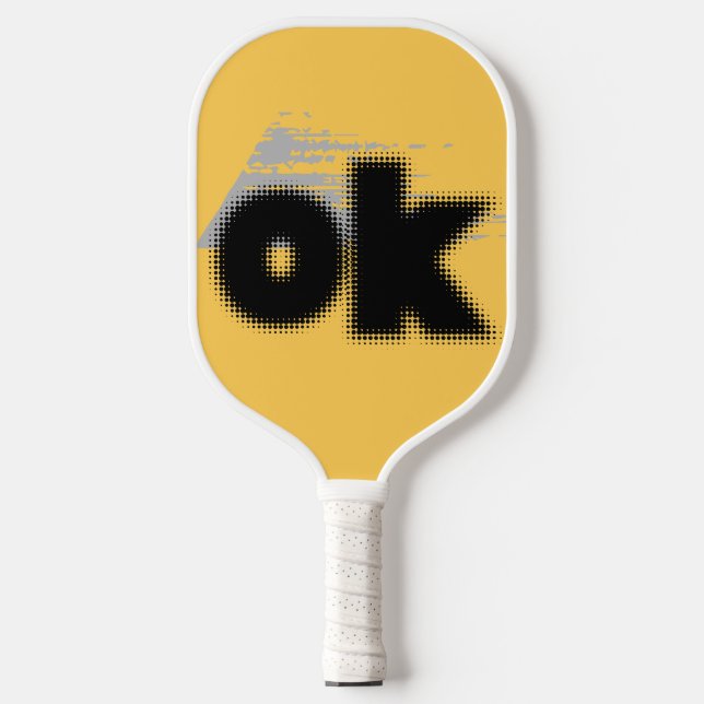 Title: "OK Vibes – Simple & Bold"   Pickleball Paddle (Front)