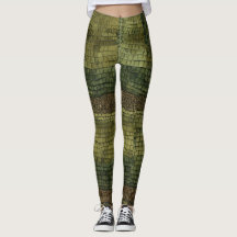 Title: Onyx Crocodile Paisley Camouflage Leggings