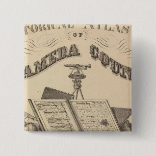 Title Page Alameda County atlas map 15 Cm Square Badge