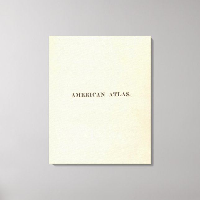Title Page American Atlas Canvas Print (Front)